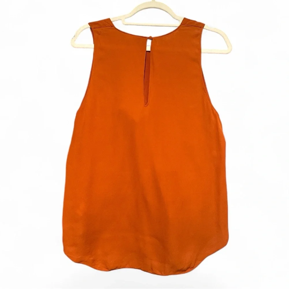 THEORY SLEEVELESS BURNT ORANGE SIENNA TANK BLOUSE TOP M